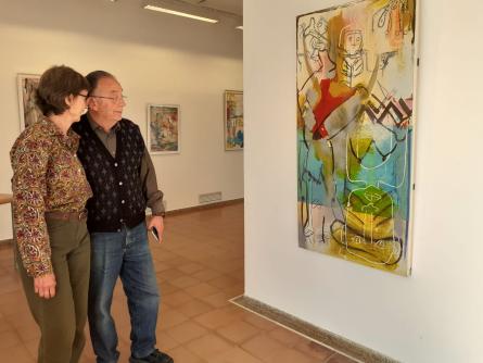 Exposició Camins d'Aigua de Berta Paco Sánchez- Sílvia Sánchez i Albert Paco, pares de l'artista [28718]